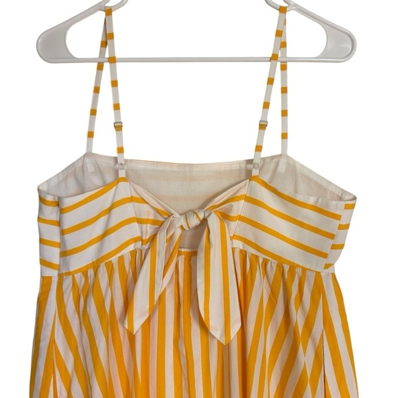 NWT J. Crew Strappy Tie Back Sundress in Marigold Stripe size 12 Coastal - Picture 10 of 16